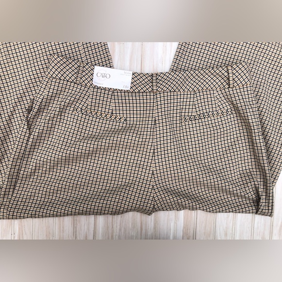 NWT Cato Plaid Hi-Rise Wide Leg Trouser - Picture 7 of 9